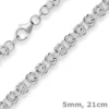 5mm Armband Königskette Silberarmband Armschmuck aus 925 Silber 21cm