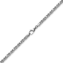 4mm Armband Königskette, 750 Weißgold, massiv, 19cm, Goldkette Unisex