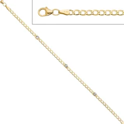 3,6mm Armband mit Blautopas hellblau blau 333 Gold Gelbgold Goldarmband 19cm