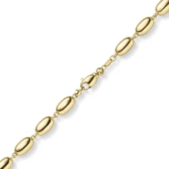 6,5mm Armband Oliven-Kette Armkette aus 585 Gold Gelbgold glänzend 19cm