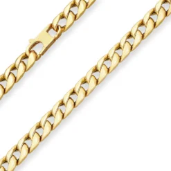 7,6mm Armband Panzerkette Goldarmband Armschmuck aus 750 Gold Gelbgold 21cm