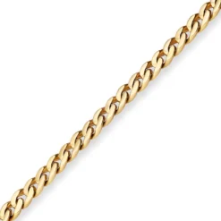 6,8mm Armband Panzerkette oval diamantiert Armschmuck aus 585 Gold Gelbgold 21cm