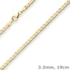 3,3mm Armband Panzerkette weit Goldarmband Armschmuck aus 333 Gold Gelbgold 19cm