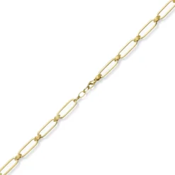 9,5mm Armband Paper-Clip Armkette aus 585 Gold Gelbgold teilmattiert 21cm