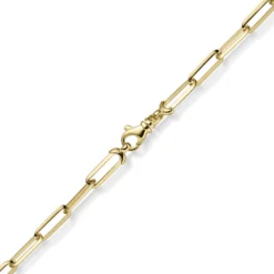 4,5mm Armband Paper-Clip Kette Armkette aus 585 Gold Gelbgold massiv 19cm