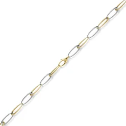 10mm Armband Phantasie-Armkette Armschmuck aus 585 Gold Gelbgold Weißgold 19cm