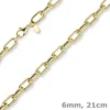 6mm Armband Phantasiekette Weitanker-Kette aus 585 Gold Gelbgold 21cm