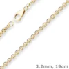 3,2mm Armband Rund-Ankerkette Goldarmband Armschmuck aus 585 Gold Gelbgold 19cm