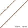 2mm Armband runde Himbeer-Kette aus 585 Gold Rotgold Armschmuck Armkette, 21cm