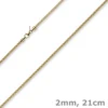 2mm Armband runde Himbeer-Kette aus 585 Gold Gelbgold Armschmuck Armkette, 21cm