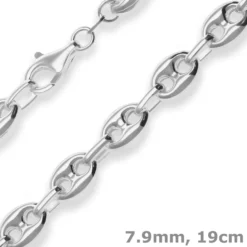 7,9mm Armband Schiffsankerkette Silberarmband Armschmuck aus 925 Silber 19cm