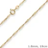 1,8mm Armband Singapurkette Goldarmband Armschmuck aus 585 Gold Gelbgold 19cm