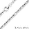 3,7mm Armband Veneziakette rund Silberarmband Armschmuck aus 925 Silber 19cm