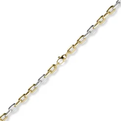 6,5mm Armband Weit-Ankerkette 585 Gold Gelbgold Weißgold bicolor 21cm Armschmuck