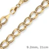 9,2mm Armband Zwillingspanzerkette Armschmuck aus 585 Gold Gelbgold 21cm