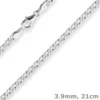 3,9mm Armband Zwillingspanzerkette Silberarmband Armschmuck aus 925 Silber 21cm