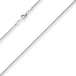1,3mm Bingokette Goldkette Collier Halskette aus 585 Gold Weißgold 45cm