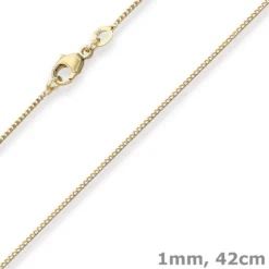 1mm Bingokette Goldkette Collier Halskette aus 585 Gold Gelbgold 42cm