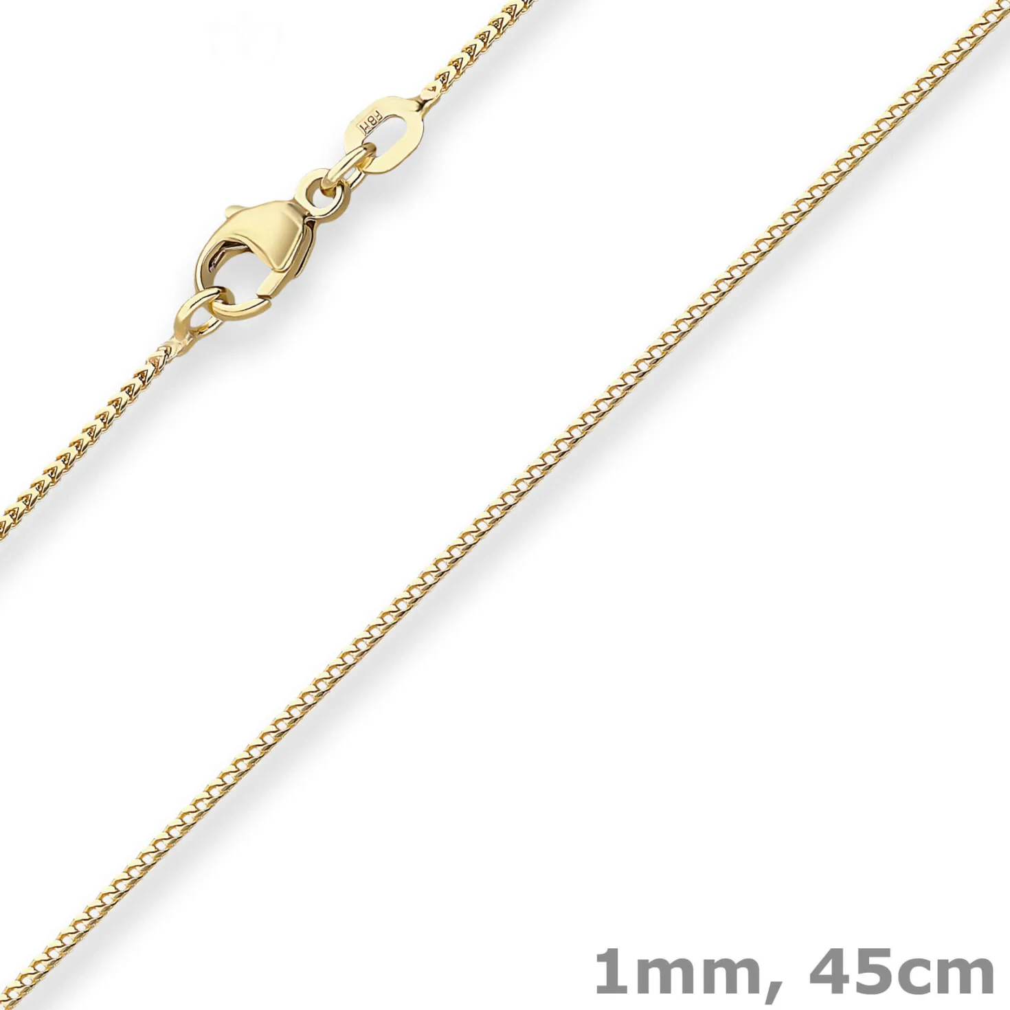 1mm Bingokette Goldkette Collier Halskette aus 333 Gold Gelbgold 45cm