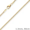 1,3mm Bingokette Goldkette Collier Halskette aus 333 Gold Gelbgold 50cm