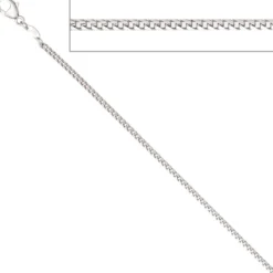 1,5mm Bingokette Kette Halskette Collier aus 585 Gold Weißgold 50cm