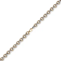 10mm breite Phantasiekette Halskette Collier aus 585 Gold weiß/rot 45cm