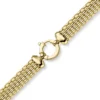 10mm breites Phantasie Armband Armkette aus 585 Gold Gelbgold 19cm