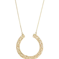 0,7mm Collier Ankerkette mit Anhänger geflochten, 750 Gold Gelbgold, 42-45cm