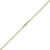 3,5mm Collier diamantierte Figaro-Kette aus 585 Gold Gelbgold Halsschmuck, 55cm