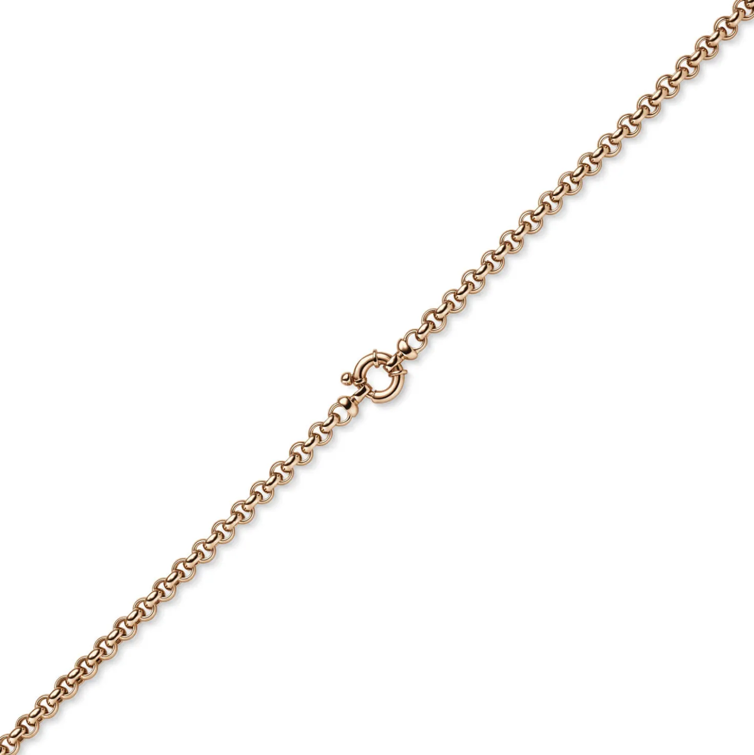 6mm Collier Erbskette aus 585 Gold Rotgold Halsschmuck Halskette Goldkette, 50cm