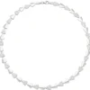 7,7mm Collier Halskette aus 925 Silber mattiert & gehämmert 45cm Halsschmuck