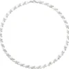 6,5mm Collier Halskette aus 925 Silber matt 144 weißen Zirkonia 45cm Halsschmuck