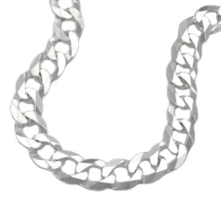 6,8mm Collier Halskette Panzerkette, flach, 925 Silber, Unisex, 50cm