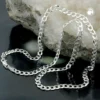 4,6mm Collier Halskette Panzerkette, Muster, flach, 925 Silber, 50cm