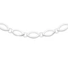 7,7mm Collier Halskette 925 Silber teilmattiert & rhodiniert 45cm Halsschmuck