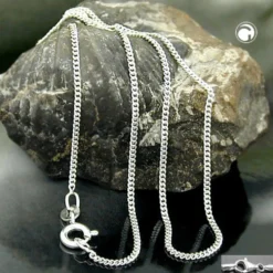 1,4mm Collier Kette Halskette, Panzer, echtes 925 Silber, Damen, 42cm