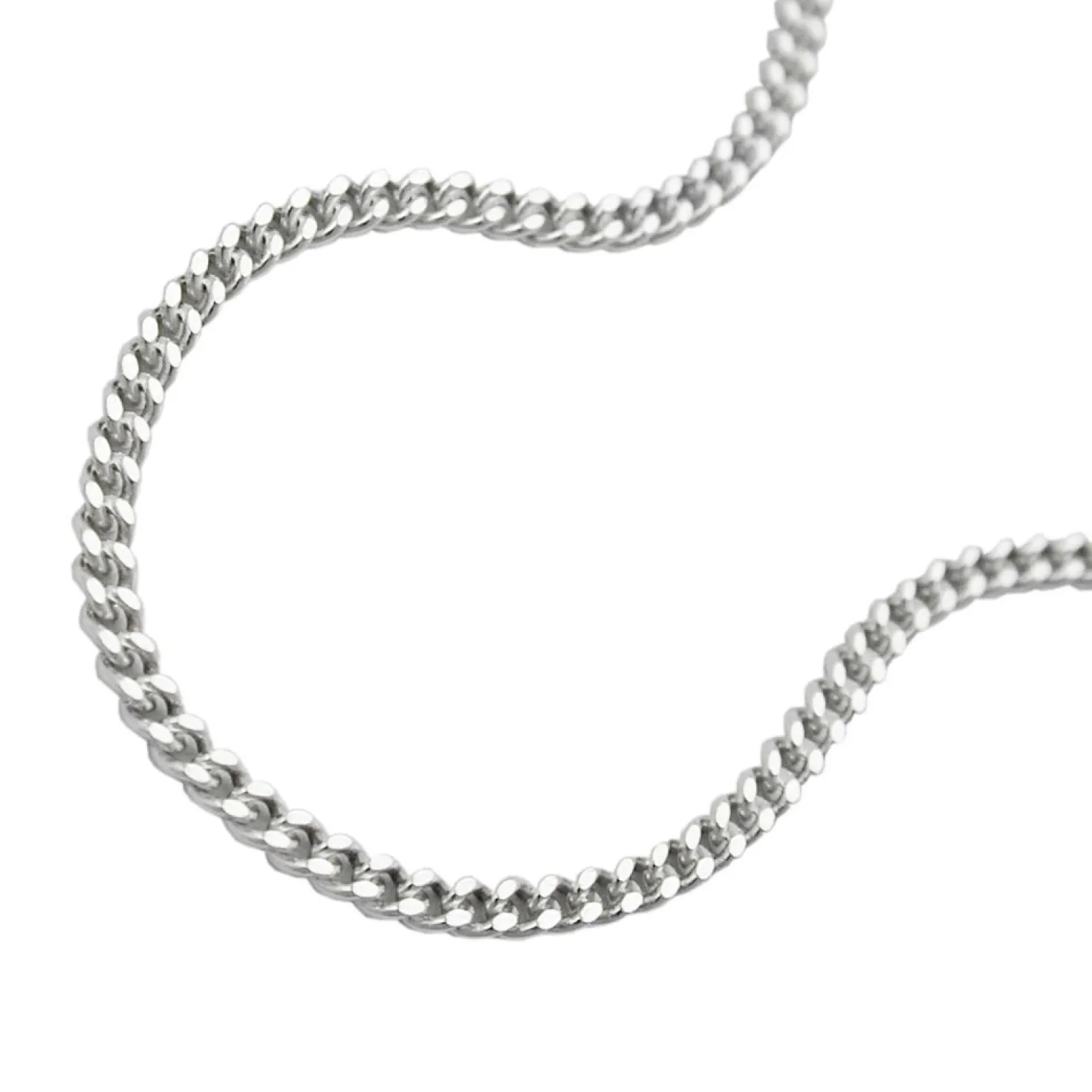 1,4mm Collier Kette Halskette, Panzer, echtes 925 Silber, Damen, 45cm