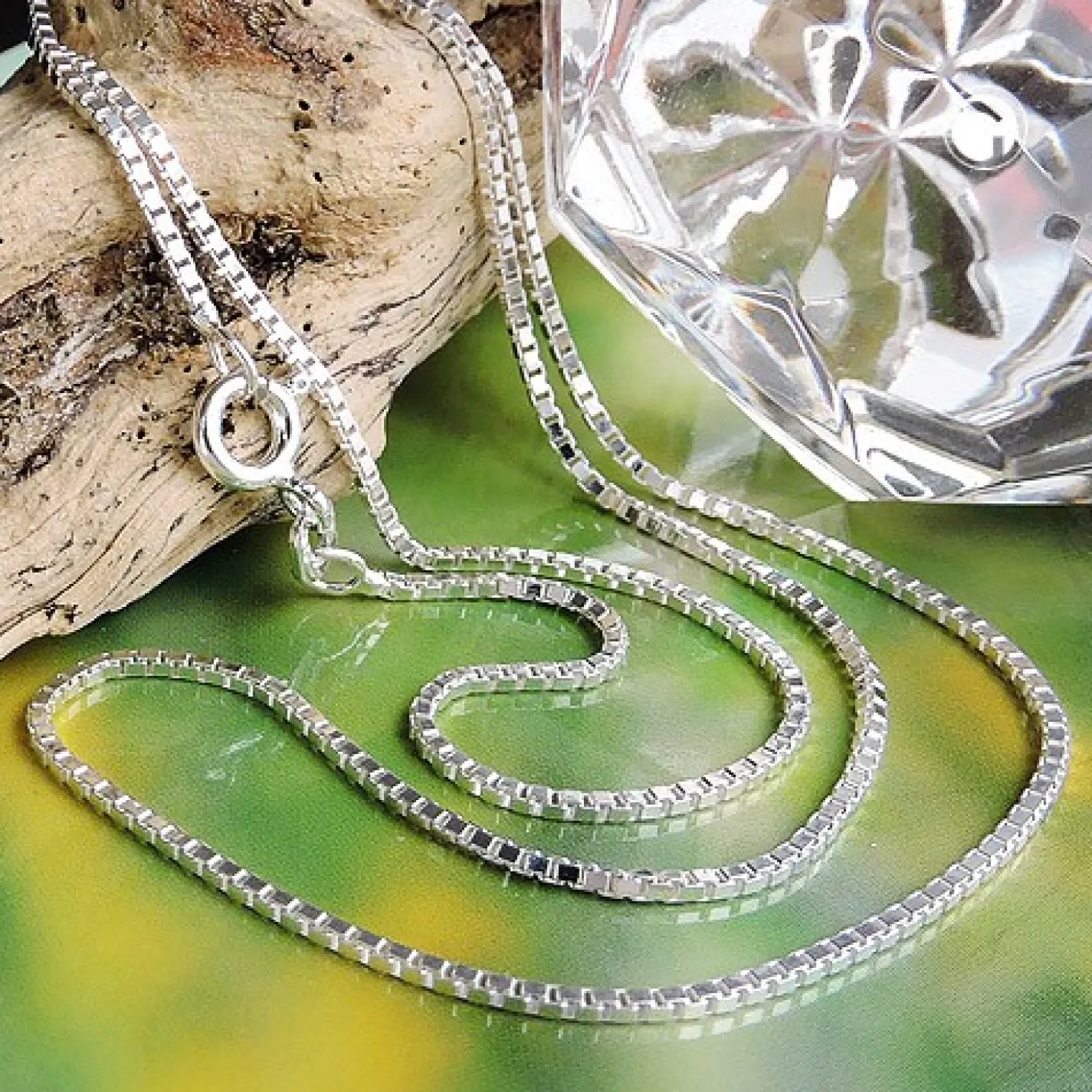 1mm Collier Kette Halskette, Venezianer, 925 Echtsilber, Damen, 40cm