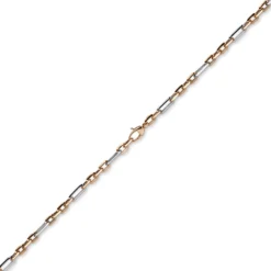 5mm Collier Phantasiekette aus 585 Gold Weißgold Rotgold Halsschmuck, 45cm
