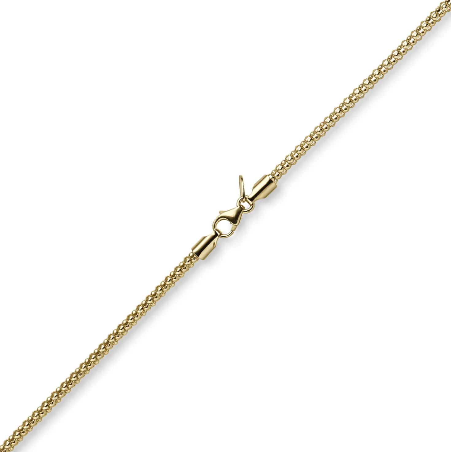 2mm Collier runde Himbeer-Kette aus 585 Gold Gelbgold Halsschmuck Halskette 42cm