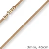 3mm Collier runde Himbeer-Kette aus 585 Gold Rotgold Halsschmuck Halskette 45cm