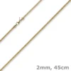 2mm Collier runde Himbeer-Kette aus 585 Gold Gelbgold Halsschmuck Halskette 45cm