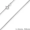 1,2mm Collier runde Veneziakette aus 585 Gold Weißgold Halsschmuck, 50cm