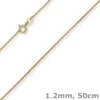 1,2mm Collier runde Veneziakette aus 585 Gold Gelbgold Halsschmuck, 50cm