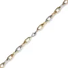 11mm Collier Spitzanker Kette Phantasiekette 585 Gold gelb/weiß/rot, 50cm