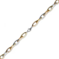 11mm Collier Spitzanker Kette Phantasiekette 585 Gold gelb/weiß/rot, 45cm