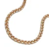 2,4mm Collier Zopfkette Kette Halsschmuck 585 Gelbgold teilrhodiniert 45cm