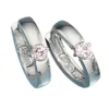 14mm Creolen Creole Ohrringe mit Zirkonia, rosa, 925 Silber, für Damen