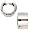 13,2mm Creolen Ohrringe Klappcreole aus 375 Gold Weißgold glänzend