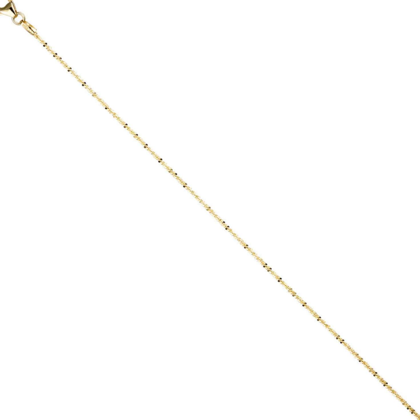 1,3mm Criss-Cross Halskette Collier aus 333 Gold Gelbgold, Goldkette Damen 40cm